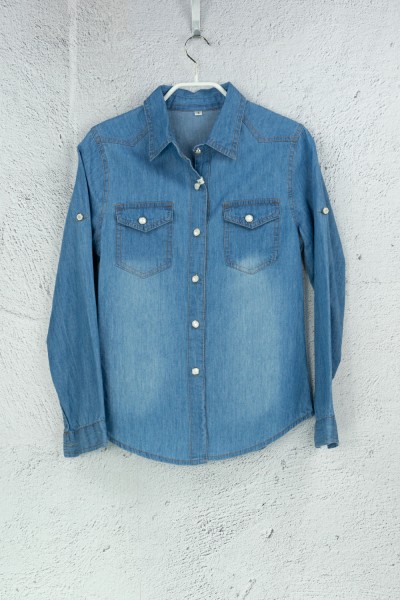 Jeansbluse - Baumwolle