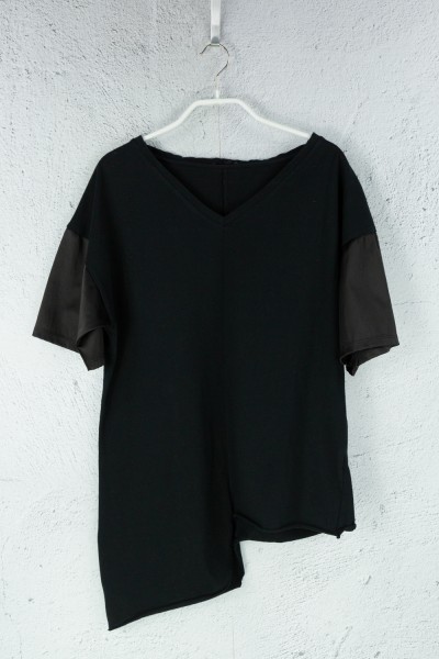 Asymmetrisches T - Shirt - Schwarz