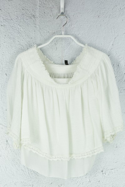 Zara - Off - Shoulder Bluse - Weiss