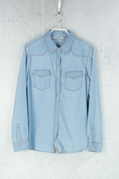 Zara - Jeanshemd - Hellblau