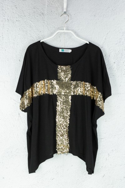 Lesara - T - Shirt - Schwarz