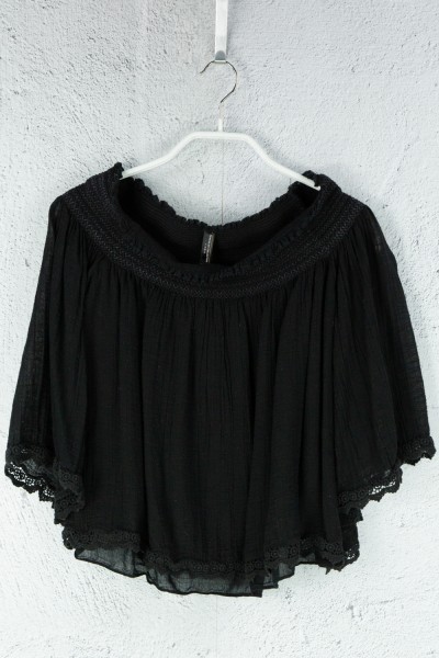 Zara - Off - Shoulder Bluse - Schwarz