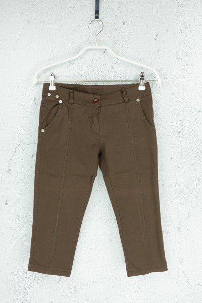 Stoffhosen - 3/4 - Braun