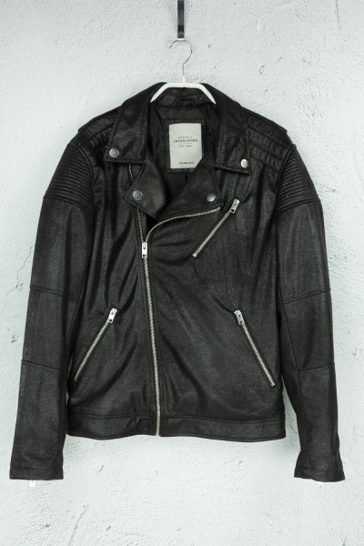 Jack&Jones - Lederjacke - Schwarz