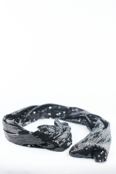 Paillettenschal - Schwarz