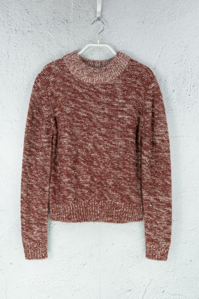 C&A - Strickpullover - Burgund meliert