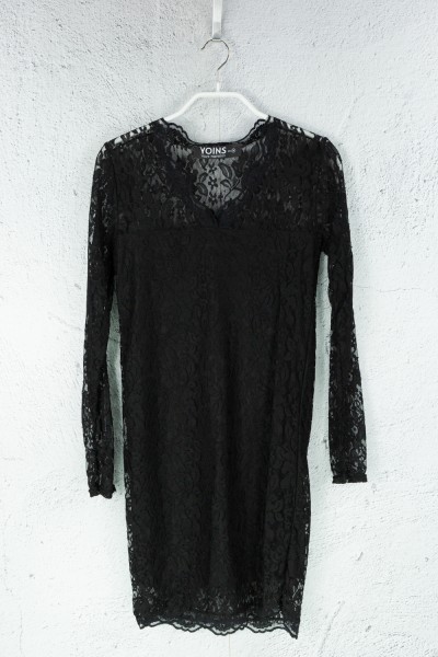 Yoins - Spitzenkleid - Schwarz