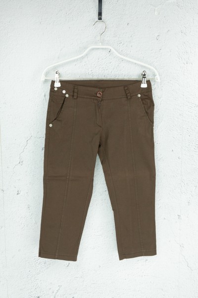 Stoffhosen - 3/4 - Braun
